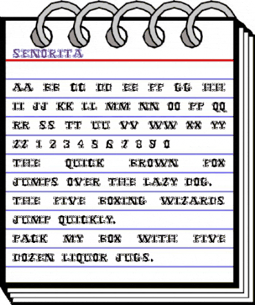 Senorita Regular animated font preview