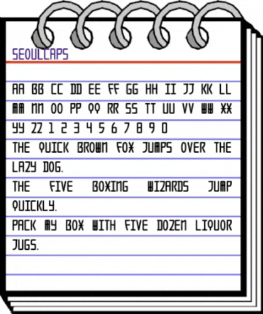 SeoulCaps Regular animated font preview SeoulCaps Regular animated font preview