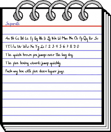 Separate Regular animated font preview Separate Regular animated font preview