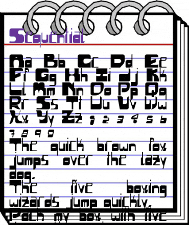 Sequential Regular animated font preview