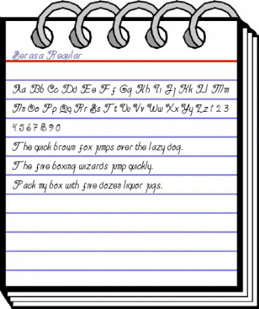 Serasa Regular animated font preview