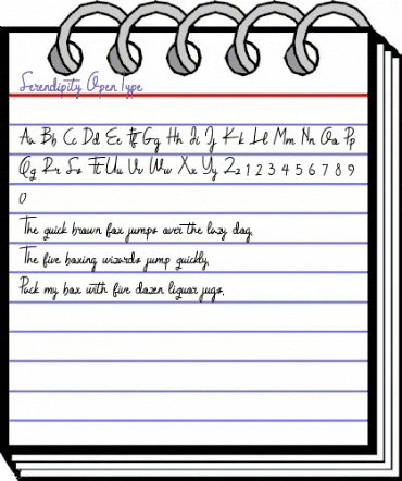 Serendipity Regular animated font preview