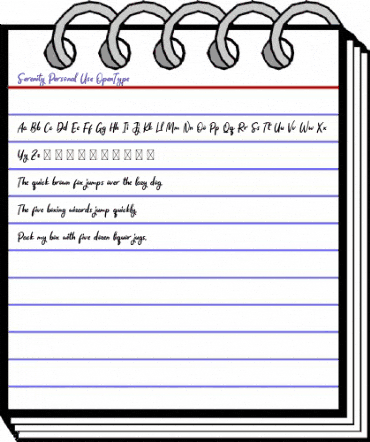 Serenity Personal Use animated font preview