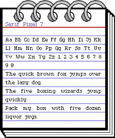 Serif Pixel-7 Regular animated font preview