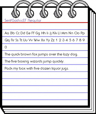 SerifGothicEF-Regular Regular animated font preview