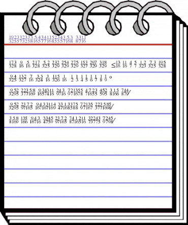 SeriFractionsVertical Plain animated font preview SeriFractionsVertical Plain animated font preview