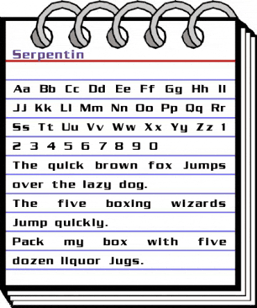 Serpentin Normal animated font preview