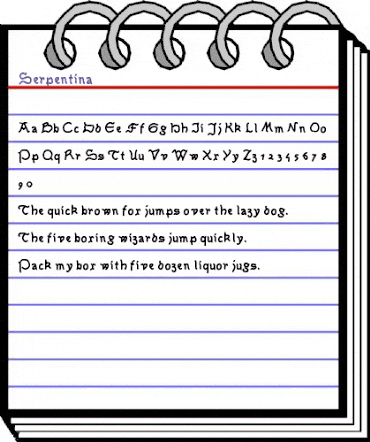 Serpentina Regular animated font preview Serpentina Regular animated font preview