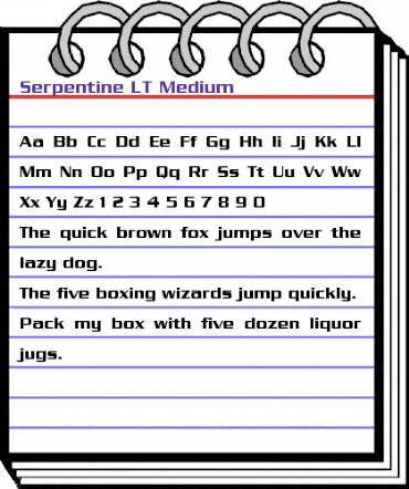 Serpentine LT Regular animated font preview Serpentine LT Regular animated font preview