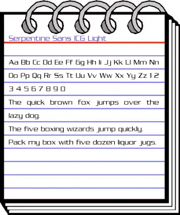 Serpentine Sans ICG Light animated font preview Serpentine Sans ICG Light animated font preview