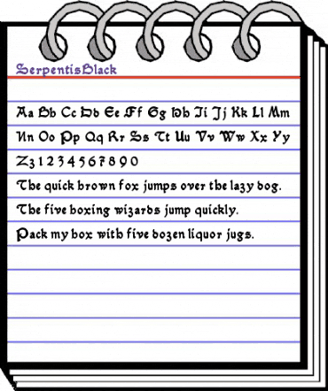 SerpentisBlack Regular animated font preview SerpentisBlack Regular animated font preview