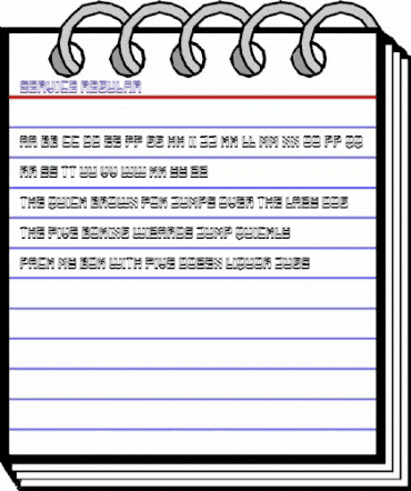 Service Regular animated font preview