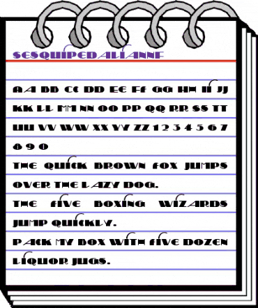 Sesquipedalian NF Regular animated font preview