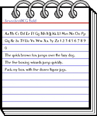 SevenSerifICG Bold animated font preview SevenSerifICG Bold animated font preview