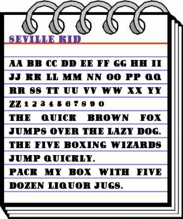 Seville Kid Regular animated font preview