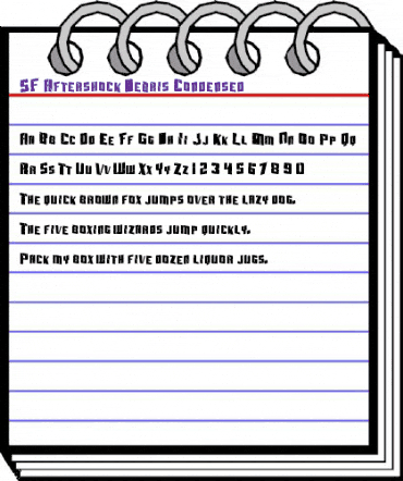 SF Aftershock Debris Condensed Regular animated font preview SF Aftershock Debris Condensed Regular animated font preview