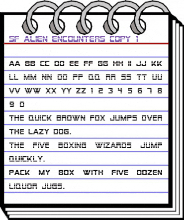 SF Alien Encounters Regular animated font preview SF Alien Encounters Regular animated font preview