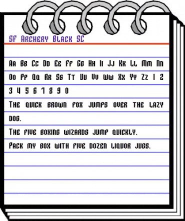 SF Archery Black SC Regular animated font preview SF Archery Black SC Regular animated font preview