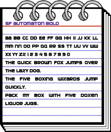 SF Automaton Bold animated font preview SF Automaton Bold animated font preview