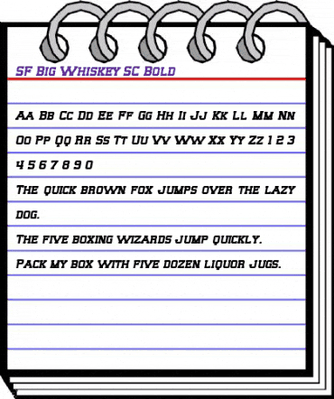 SF Big Whiskey SC Bold animated font preview