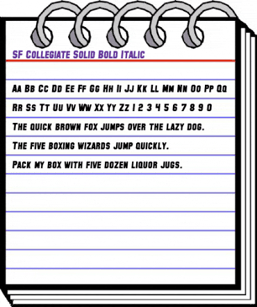 SF Collegiate Solid Bold Italic animated font preview SF Collegiate Solid Bold Italic animated font preview