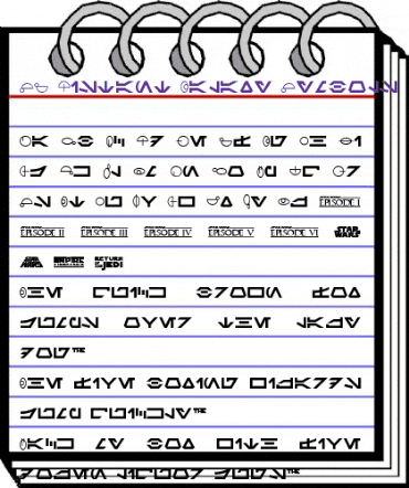 SF Distant Galaxy Symbols Regular animated font preview