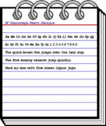 SF Espionage Heavy Oblique animated font preview SF Espionage Heavy Oblique animated font preview