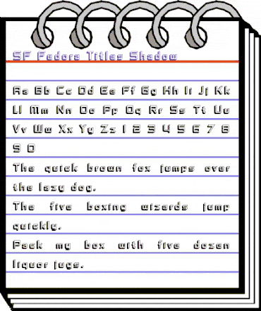 SF Fedora Titles Shadow Regular animated font preview