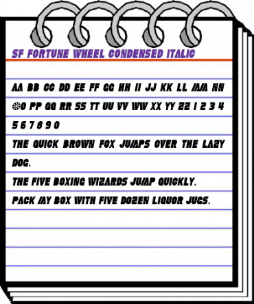 SF Fortune Wheel Condensed Italic animated font preview SF Fortune Wheel Condensed Italic animated font preview