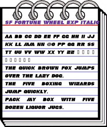 SF Fortune Wheel Exp Italic animated font preview SF Fortune Wheel Exp Italic animated font preview