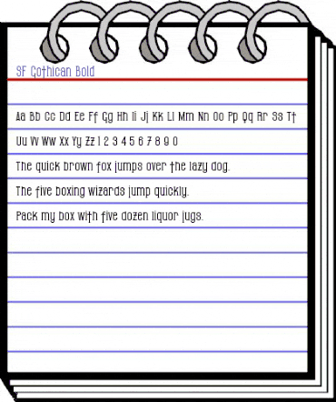 SF Gothican Bold animated font preview SF Gothican Bold animated font preview