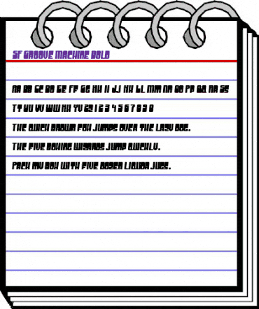 SF Groove Machine Bold animated font preview