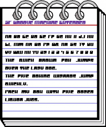 SF Groove Machine Extended Regular animated font preview SF Groove Machine Extended Regular animated font preview