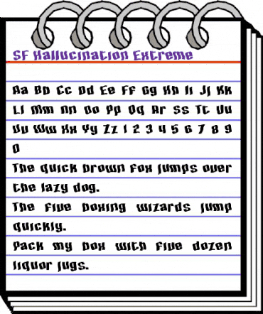 SF Hallucination Extreme Regular animated font preview