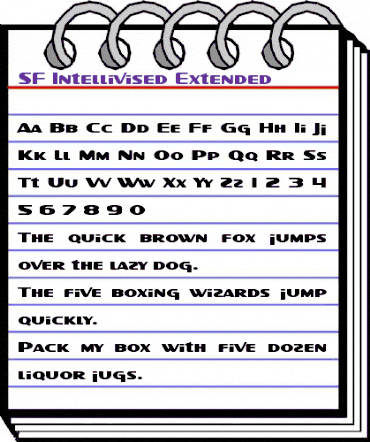 SF Intellivised Extended Regular animated font preview