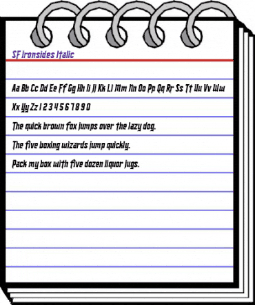 SF Ironsides Italic animated font preview SF Ironsides Italic animated font preview