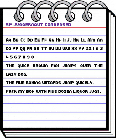 SF Juggernaut Condensed Regular animated font preview SF Juggernaut Condensed Regular animated font preview