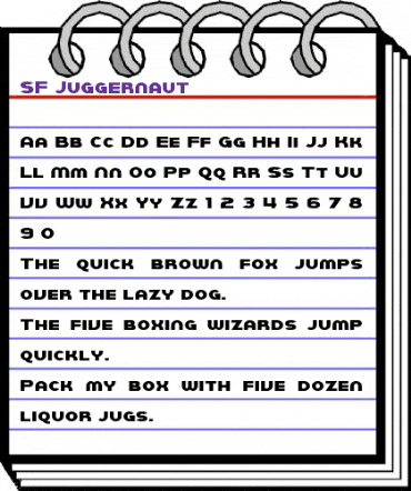 SF Juggernaut Regular animated font preview SF Juggernaut Regular animated font preview