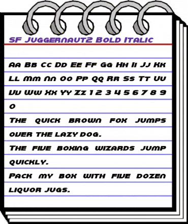 SF Juggernaut2 Bold Italic animated font preview SF Juggernaut2 Bold Italic animated font preview