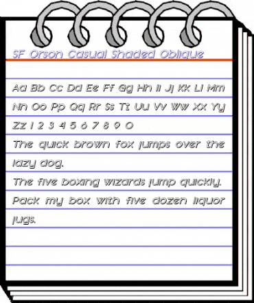 SF Orson Casual Shaded Oblique animated font preview SF Orson Casual Shaded Oblique animated font preview