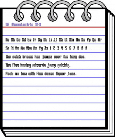 SF Piezolectric SFX Regular animated font preview