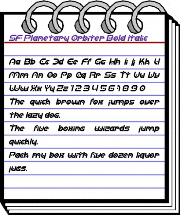 SF Planetary Orbiter Bold Italic animated font preview SF Planetary Orbiter Bold Italic animated font preview