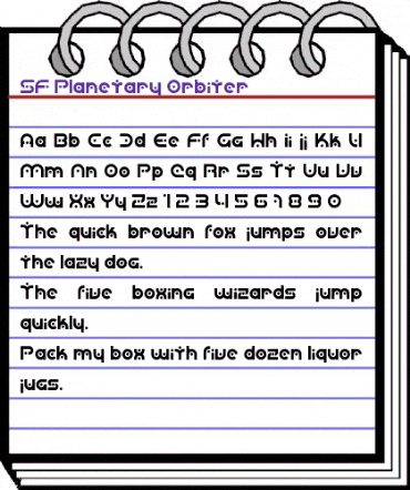 SF Planetary Orbiter Regular animated font preview SF Planetary Orbiter Regular animated font preview