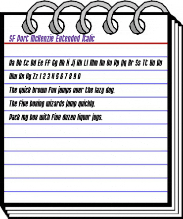 SF Port McKenzie Extended Italic animated font preview SF Port McKenzie Extended Italic animated font preview