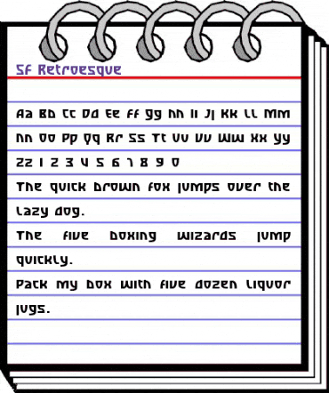 SF Retroesque Regular animated font preview SF Retroesque Regular animated font preview