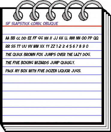 SF Slapstick Comic Oblique animated font preview SF Slapstick Comic Oblique animated font preview