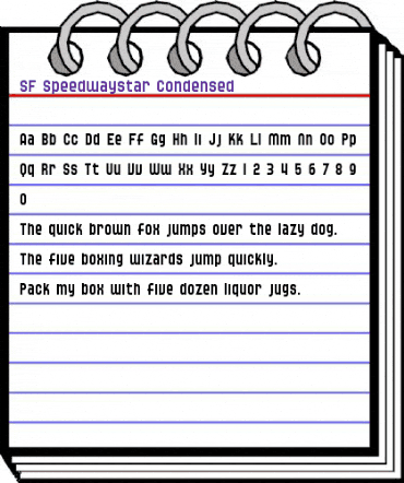 SF Speedwaystar Condensed Regular animated font preview SF Speedwaystar Condensed Regular animated font preview