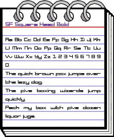 SF Square Head Bold animated font preview SF Square Head Bold animated font preview