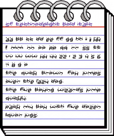 SF Technodelight Bold Italic animated font preview SF Technodelight Bold Italic animated font preview