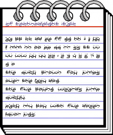 SF Technodelight Italic animated font preview SF Technodelight Italic animated font preview